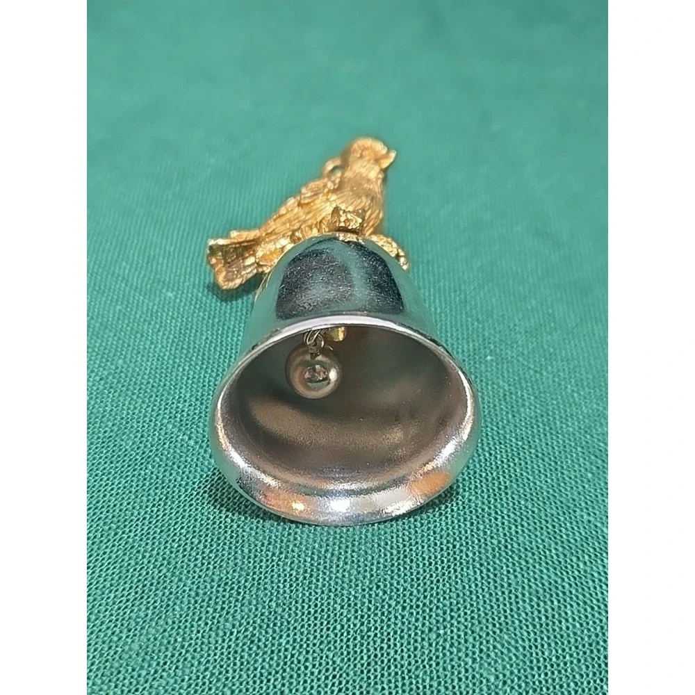 VTG Brass Bird on Silver plated bell approximately 2.5